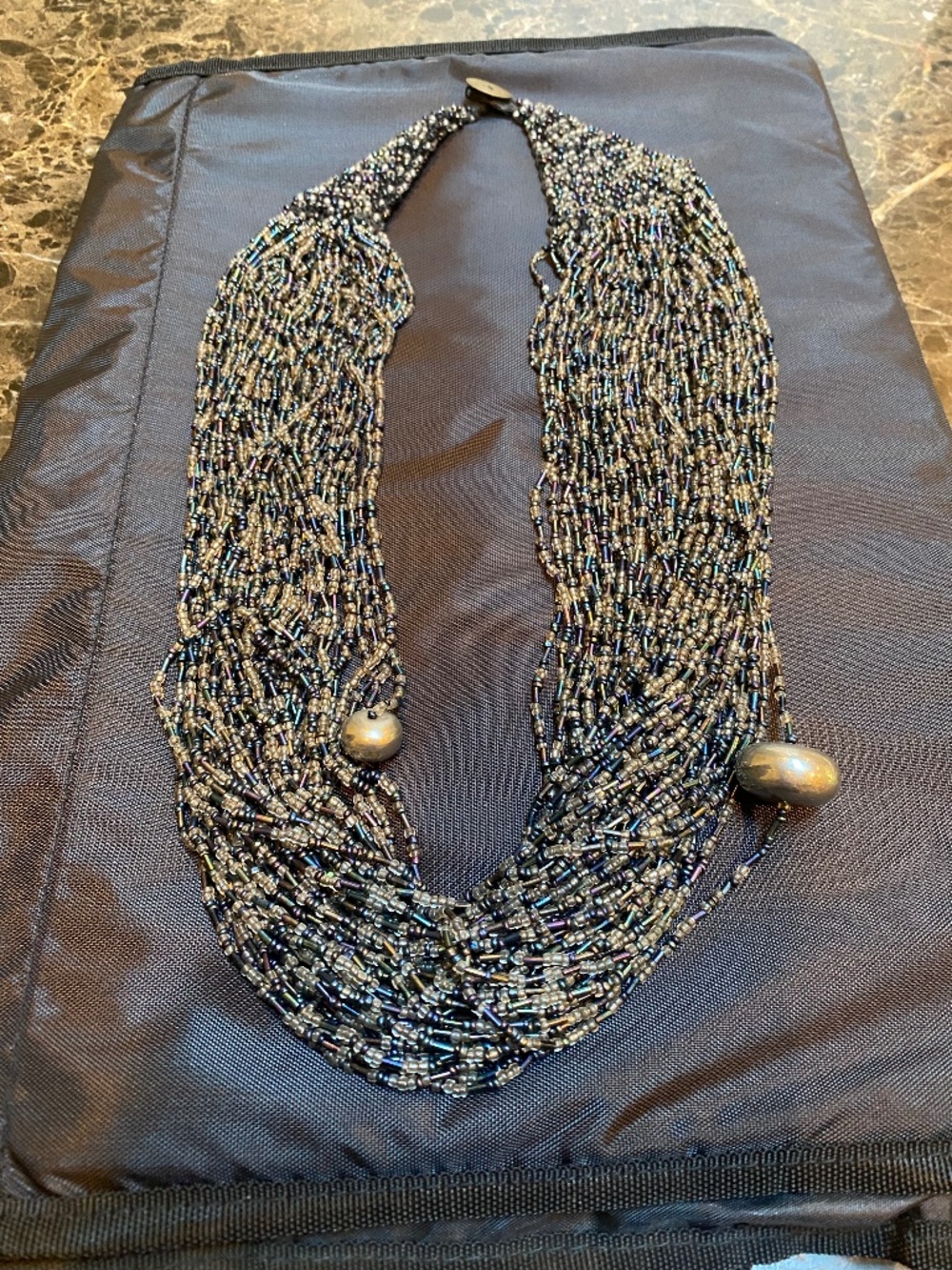 Vintage Judie Ingram Multi Strand Beaded Necklace.